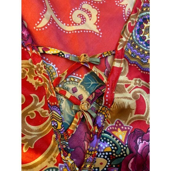 Vintage intimate moods pj gown USA Medium M red - Picture 6 of 7